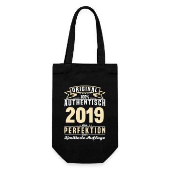 Einzigartiges Geschenk für 4-5 Jahr 2019 - Geschenkbeutel für Flaschen - Schwarz - Vorne