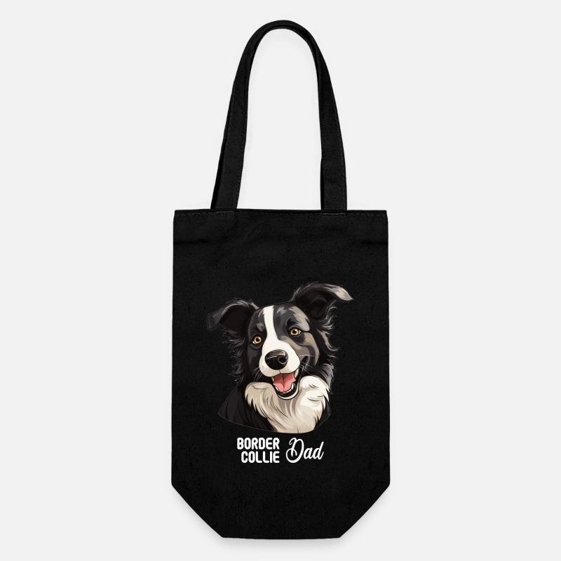 Chien Border Collie - Sac à bouteille - noir