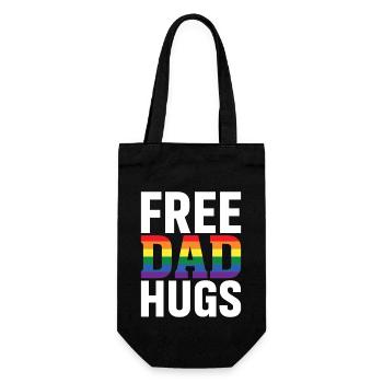 Free Dad Hugs - Gift Bag for Bottles - black - Front
