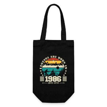 Novembre 1986. Cadeau anniversaire novembre 1986. - Sac à bouteille - noir - Devant