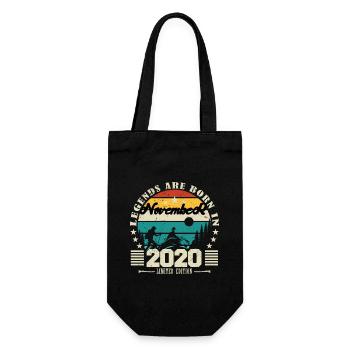November 2020. November 2020 Birthday Gift. - Gift Bag for Bottles - black - Front