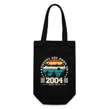 November 2004. November 2004 Birthday Gift. - Gift Bag for Bottles - black - Front