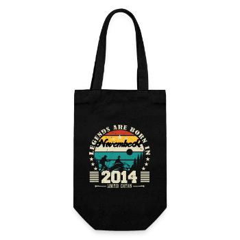 November 2014. November 2014 Birthday Gift. - Gift Bag for Bottles - black - Front