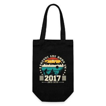 November 2017. November 2017 Birthday Gift. - Gift Bag for Bottles - black - Front