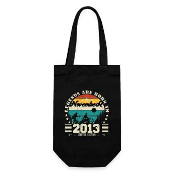 November 2013. November 2013 Birthday Gift. - Gift Bag for Bottles - black - Front