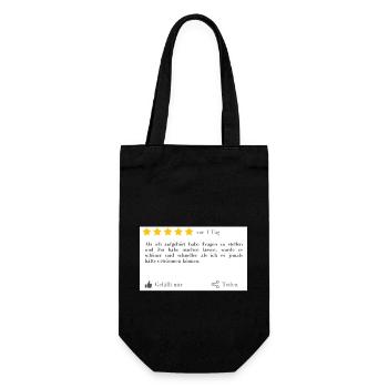 Keine Fragen stellen, Bier bringen! Kundenbewertun - Geschenkbeutel für Flaschen - Schwarz - Vorne