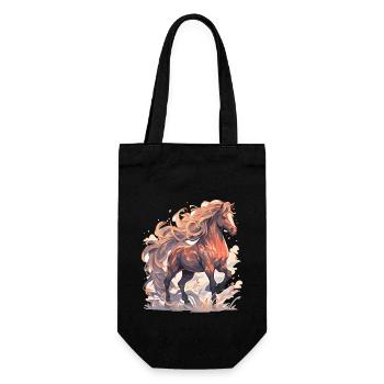 Horse - Gift Bag for Bottles - black - Front