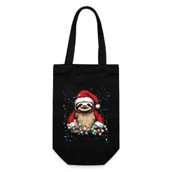 Funny Sloth Christmas Design - Sloth Christmas - Gift Bag for Bottles - black - Front