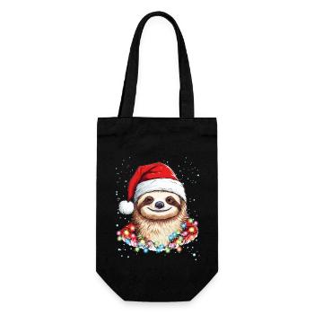 Cute Sloth for Men and Women, Funny Sloth Christma - Gift Bag for Bottles - black - Front