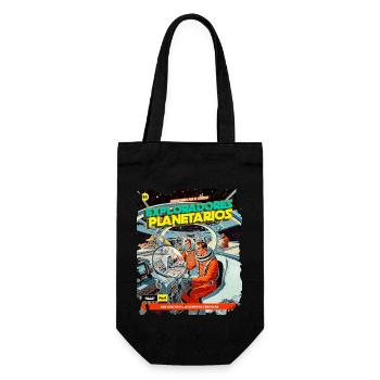 Comic, Comicstrip, 50er Jahre, Weltraum Abenteuer - Geschenkbeutel für Flaschen - Schwarz - Vorne