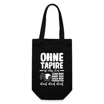Tapir - Geschenkbeutel für Flaschen - Schwarz - Vorne