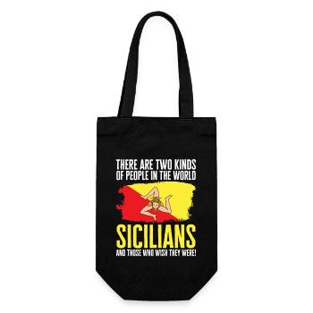 Sicile Drapeau Italie Sicile - Sac à bouteille - noir - Devant
