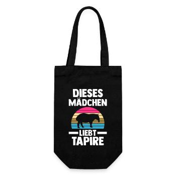 Tapir - Geschenkbeutel für Flaschen - Schwarz - Vorne