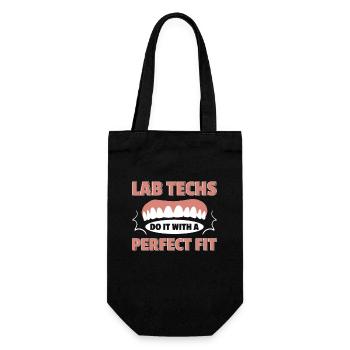 Dental technician Dental technician - Gift Bag for Bottles - black - Front
