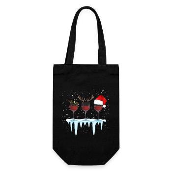 Vin chaud de Noël - Sac à bouteille - noir - Devant