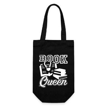 Book Book Queen - Gift Bag for Bottles - black - Front