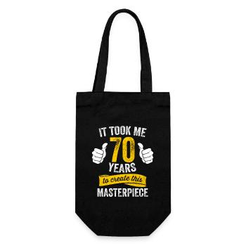 Funny 70 Years Old Joke 70th Birthday Gag Humor - Gift Bag for Bottles - black - Front