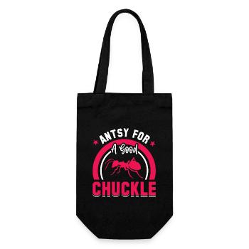 Antsy for a good chuckle - Geschenkbeutel für Flaschen - Schwarz - Vorne
