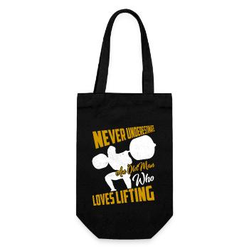 Ne sous-estimez jamais un vieil homme qui aime soulever des - Sac à bouteille - noir - Devant