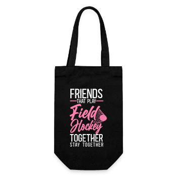 Field Hockey Friends Besties Buddy - Geschenkbeutel für Flaschen - Schwarz - Vorne