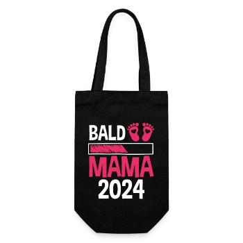 Werdende Mama 2024 - Geschenkbeutel für Flaschen - Schwarz - Vorne