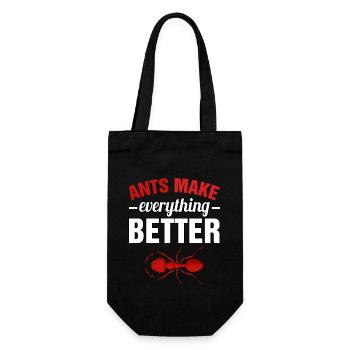 Ants make everything better - Gift Bag for Bottles - black - Front