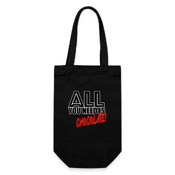 All you need is chocolate - Gift Bag for Bottles - black - Front