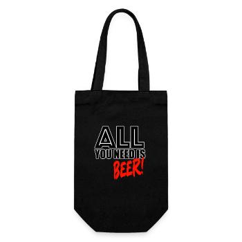 All you need is beer - Geschenkbeutel für Flaschen - Schwarz - Vorne