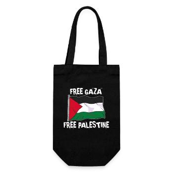 Freedom for Gaza and Palestine - Gift Bag for Bottles - black - Front