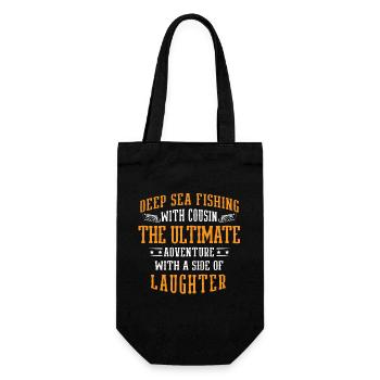 Fishing Cousin Fisherman Cousins Funny Fish Perfec - Gift Bag for Bottles - black - Front