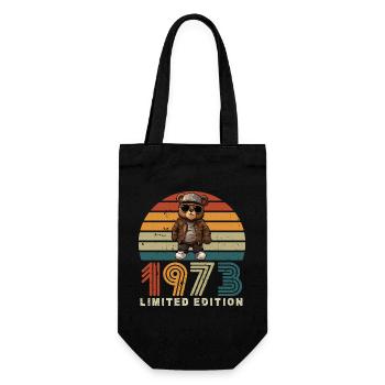 1973 Limited Edition Birthday Vintage - Gift Bag for Bottles - black - Front