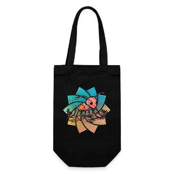 Ant Retro - Gift Bag for Bottles - black - Front