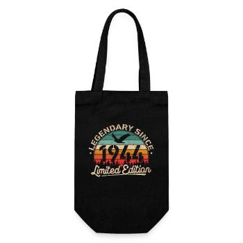 Legendary Since 1944 Vintage Anniversary Gift - Gift Bag for Bottles - black - Front