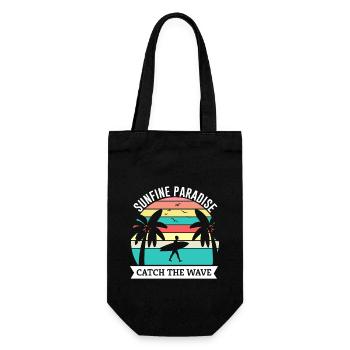 summer in paradise - Geschenkbeutel für Flaschen - Schwarz - Vorne