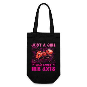 Just a Girl who loves her Ants - Gift Bag for Bottles - black - Front