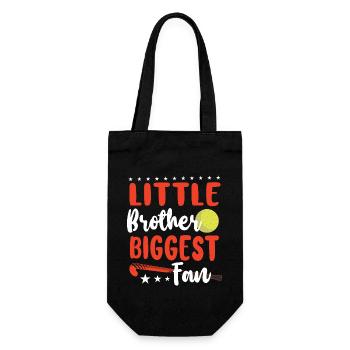 Field Hockey Little Brother - Geschenkbeutel für Flaschen - Schwarz - Vorne