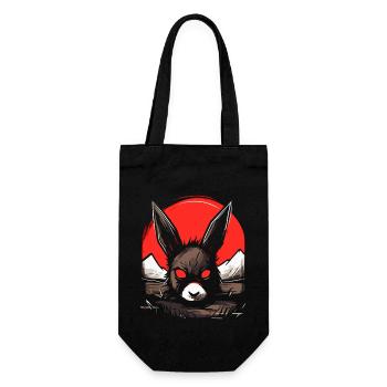 Japan, the red sun and a rabbit - Gift Bag for Bottles - black - Front