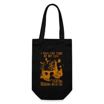 I Had The Time Of My Life Fighting Dragons - Gift Bag for Bottles - black - Front
