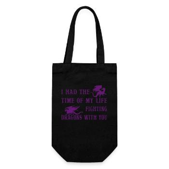I Had The Time Of My Life Fighting Dragons - Gift Bag for Bottles - black - Front