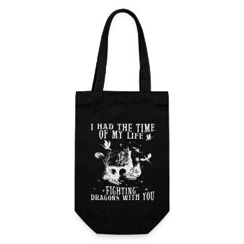 I Had The Time Of My Life Fighting Dragons - Gift Bag for Bottles - black - Front