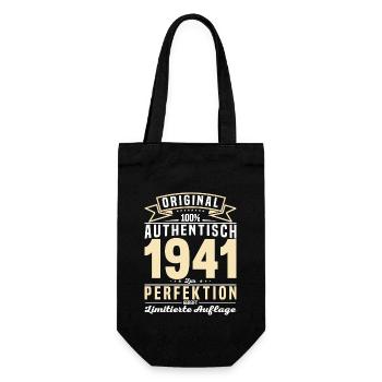 1941 Original: 82/83 Jahre stolz - Geschenkbeutel für Flaschen - Schwarz - Vorne