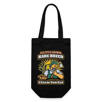 Conventional Farming, Farmer, Farmer Saying - Gift Bag for Bottles - black - Front