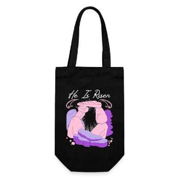Jesus Christ Resurrection Easter Saying - Gift Bag for Bottles - black - Front