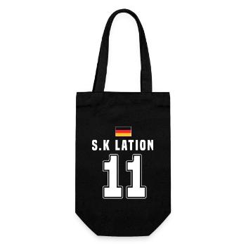Deutschland sauf Trikot S.K. Lation - Geschenkbeutel für Flaschen - Schwarz - Vorne