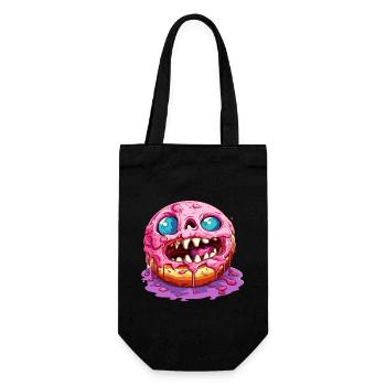 Hässlicher Monster Donut - Geschenkbeutel für Flaschen - Schwarz - Vorne
