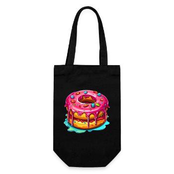 The Glazed Double Donut - Gift Bag for Bottles - black - Front
