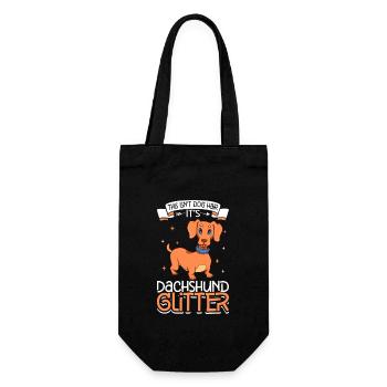 Teckel paillettes - Sac à bouteille - noir - Devant