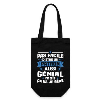 Un patron aussi génial mais ça va je gère - Sac à bouteille - noir - Devant