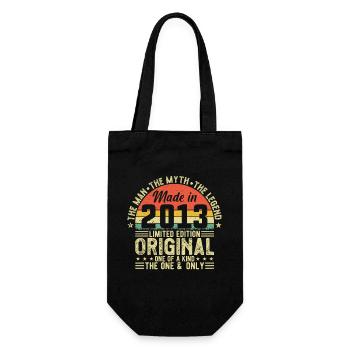 Legendärer 2013er Geburtstag - Geschenkbeutel für Flaschen - Schwarz - Vorne