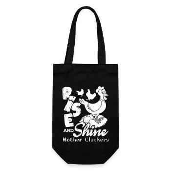 Chicken Rise and Shine Mother Cluckers Chicken - Gift Bag for Bottles - black - Front